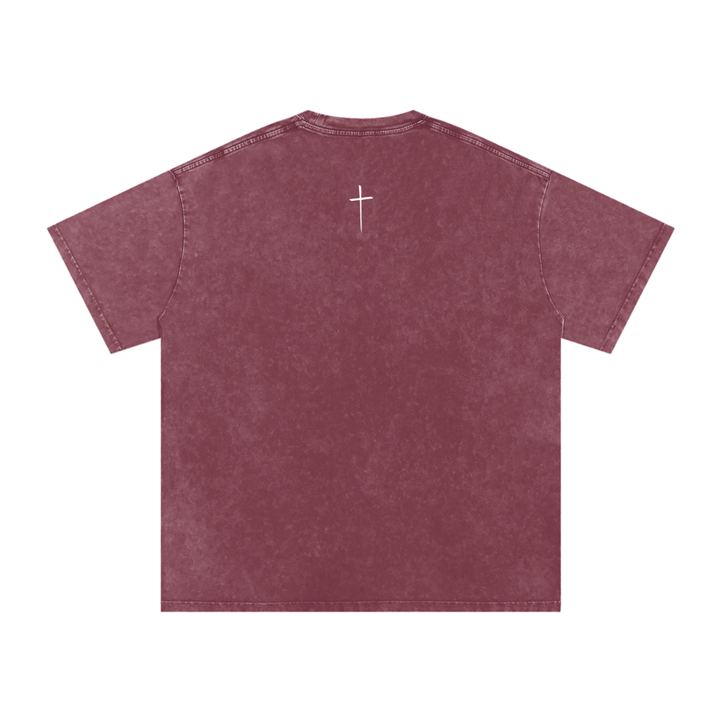 The Cross changed everything | Snow Washed Oversized Cotton T-Shirt