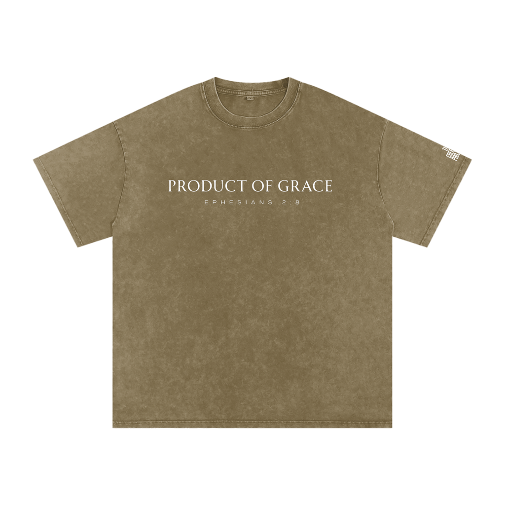 Product of Grace | Snow Washed Oversized Cotton T-Shirt