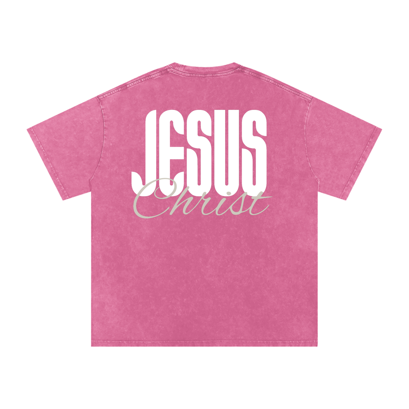 One name - Jesus | Snow Washed Oversized Cotton T-Shirt