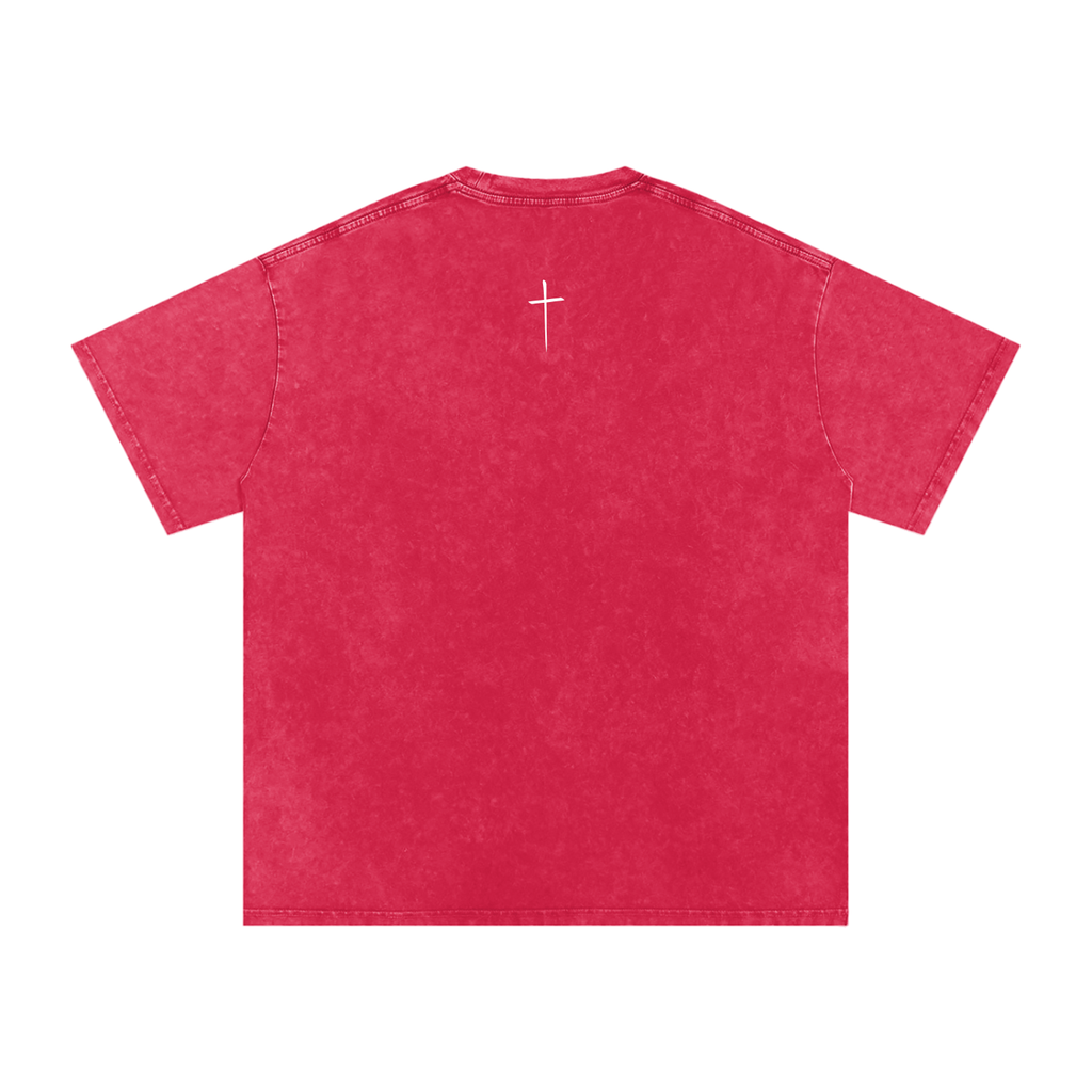 The Cross changed everything | Snow Washed Oversized Cotton T-Shirt