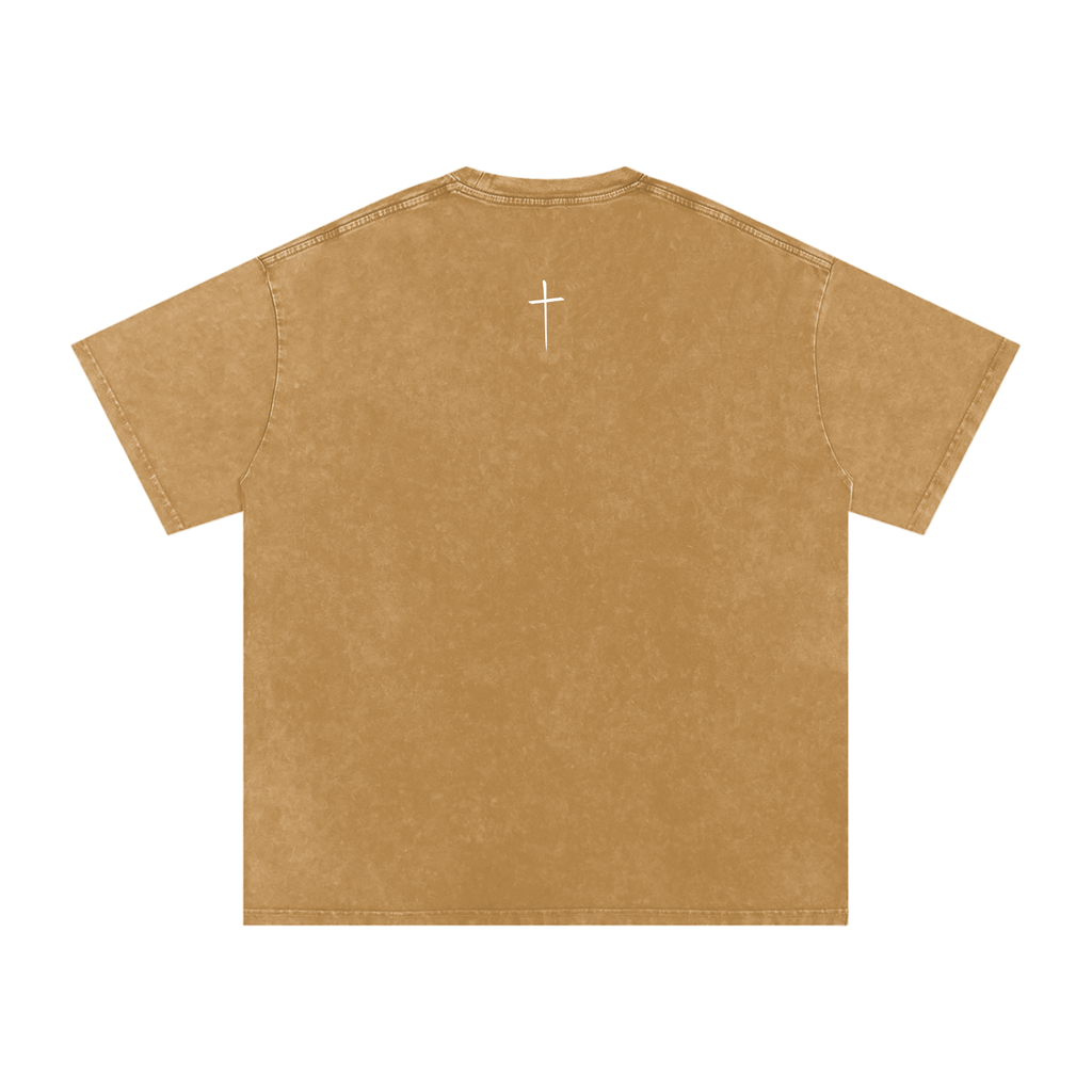The Cross changed everything | Snow Washed Oversized Cotton T-Shirt