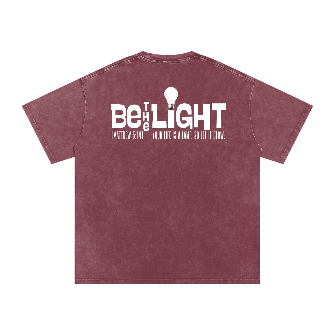 Be the Light | Snow Washed Oversized Cotton T-Shirt