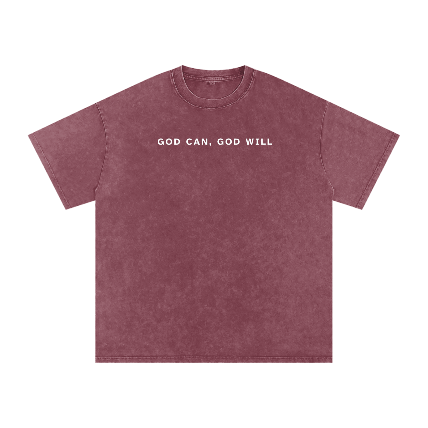 God can, God will | Snow Washed Oversized Cotton T-Shirt
